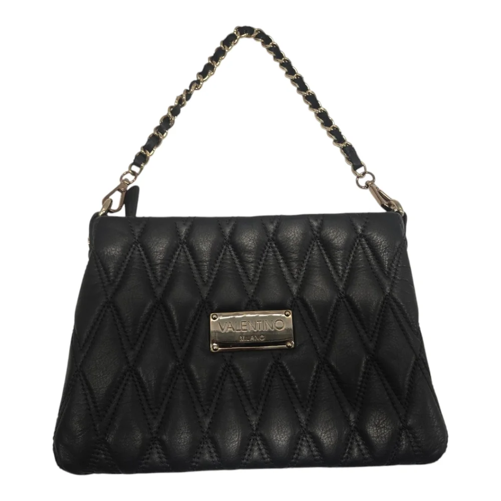 Valentino Vanille D Sauvage Black Quilted Shoulder Bag - Picture 1 of 16